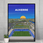 Poster Auxerre - Stade Abbé Deschamps vu du ciel
