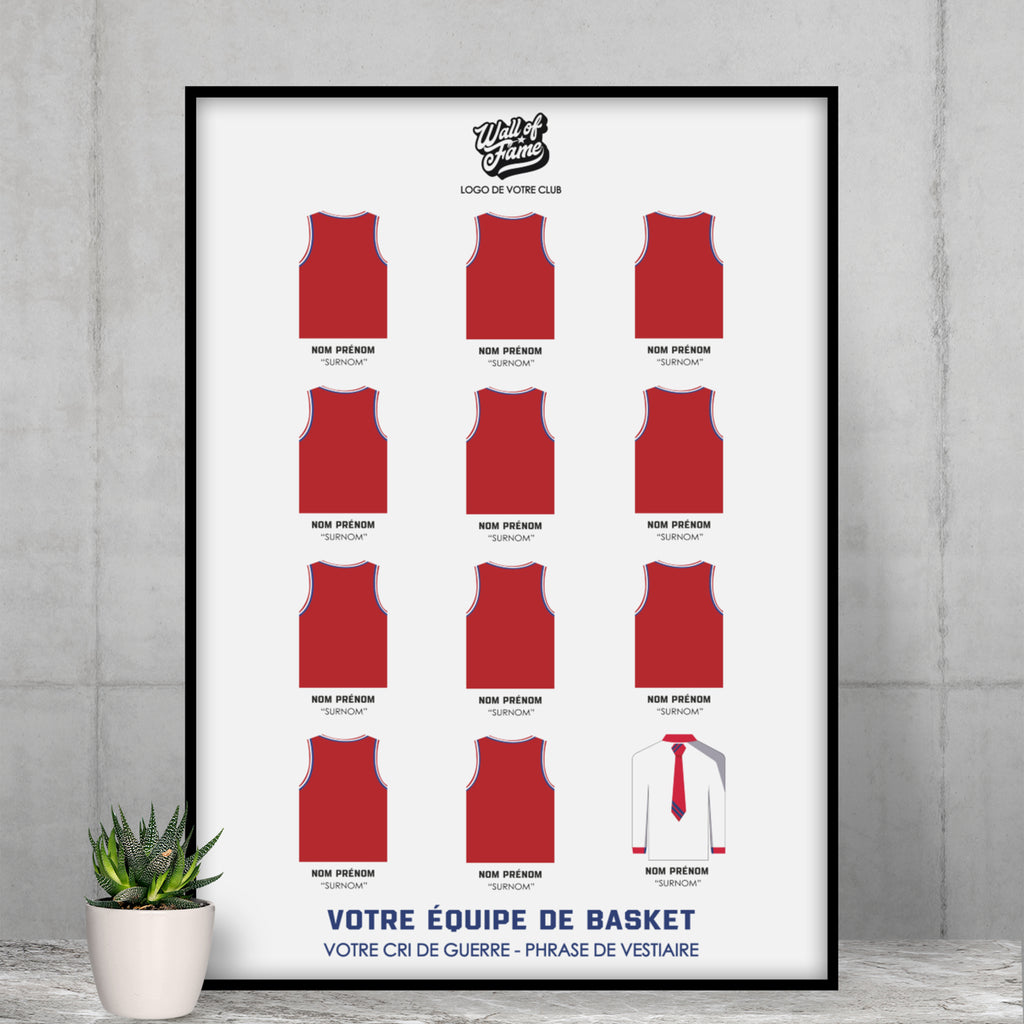 Votre équipe de basket en poster
