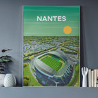 Poster Nantes - La Beaujoire vue du ciel