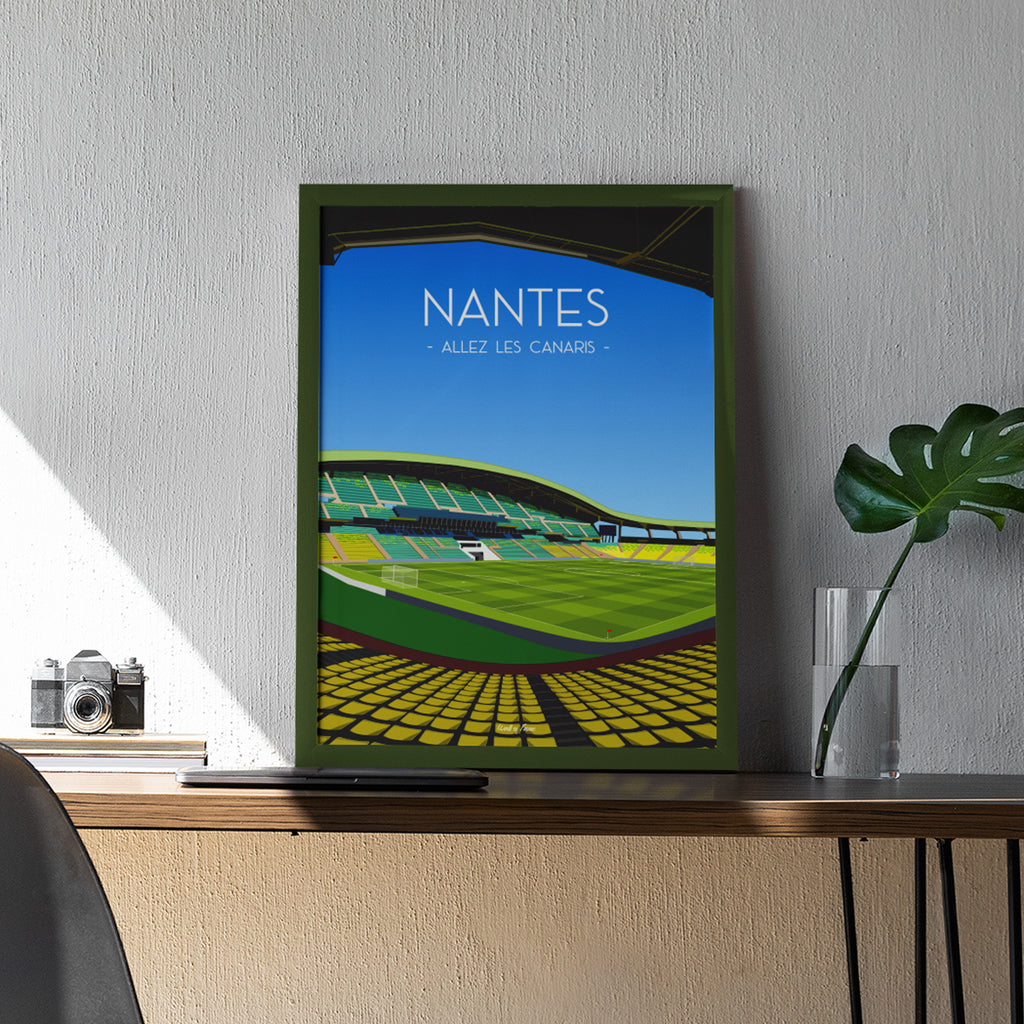 Plaque Supporter FC Nantes - Décoration Métal Jaune, Club Français