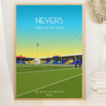 Poster Nevers - Stade du Pré Fleuri