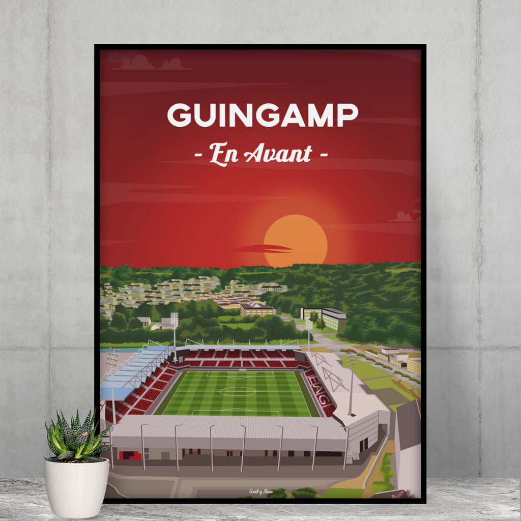 Poster Guingamp - Le Roudourou vu du ciel