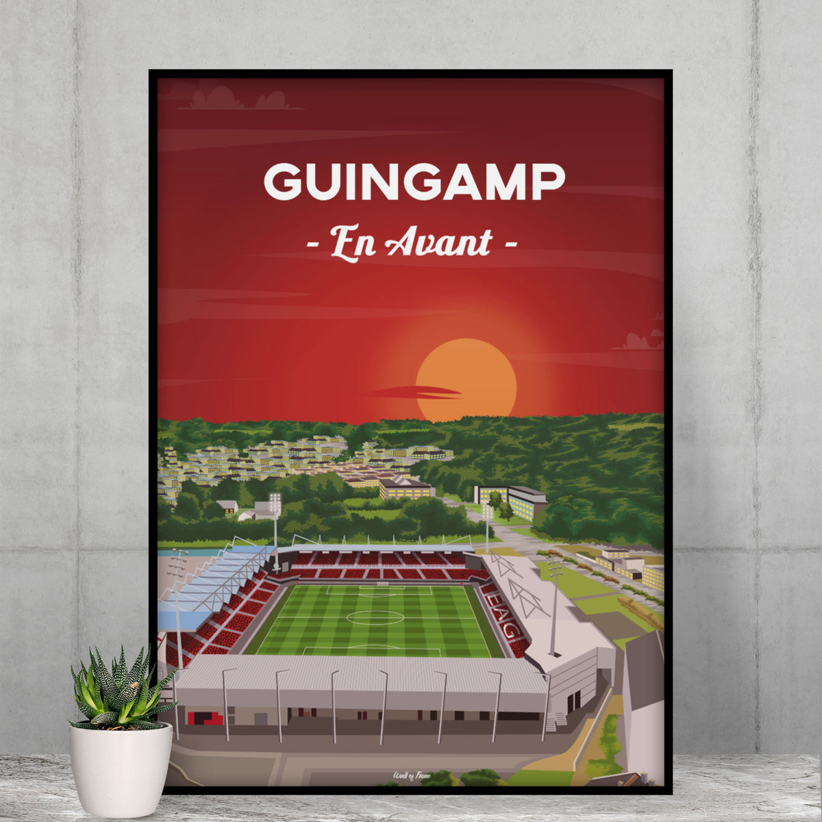 Poster Guingamp - Le Roudourou vu du ciel