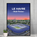 Poster Le Havre - Stade Océane vu du ciel