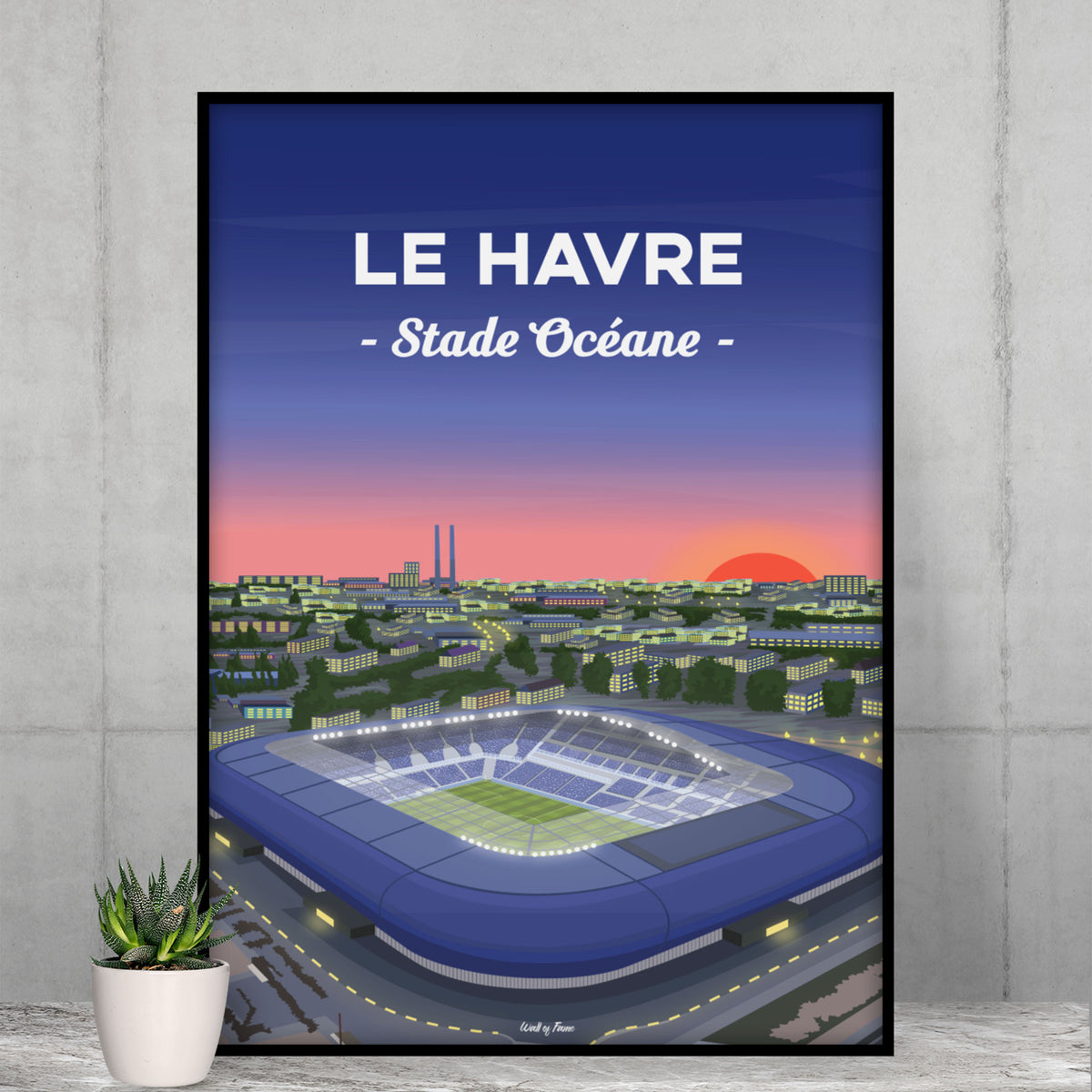 Poster Le Havre - Stade Océane vu du ciel