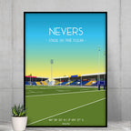 Poster Nevers - Stade du Pré Fleuri