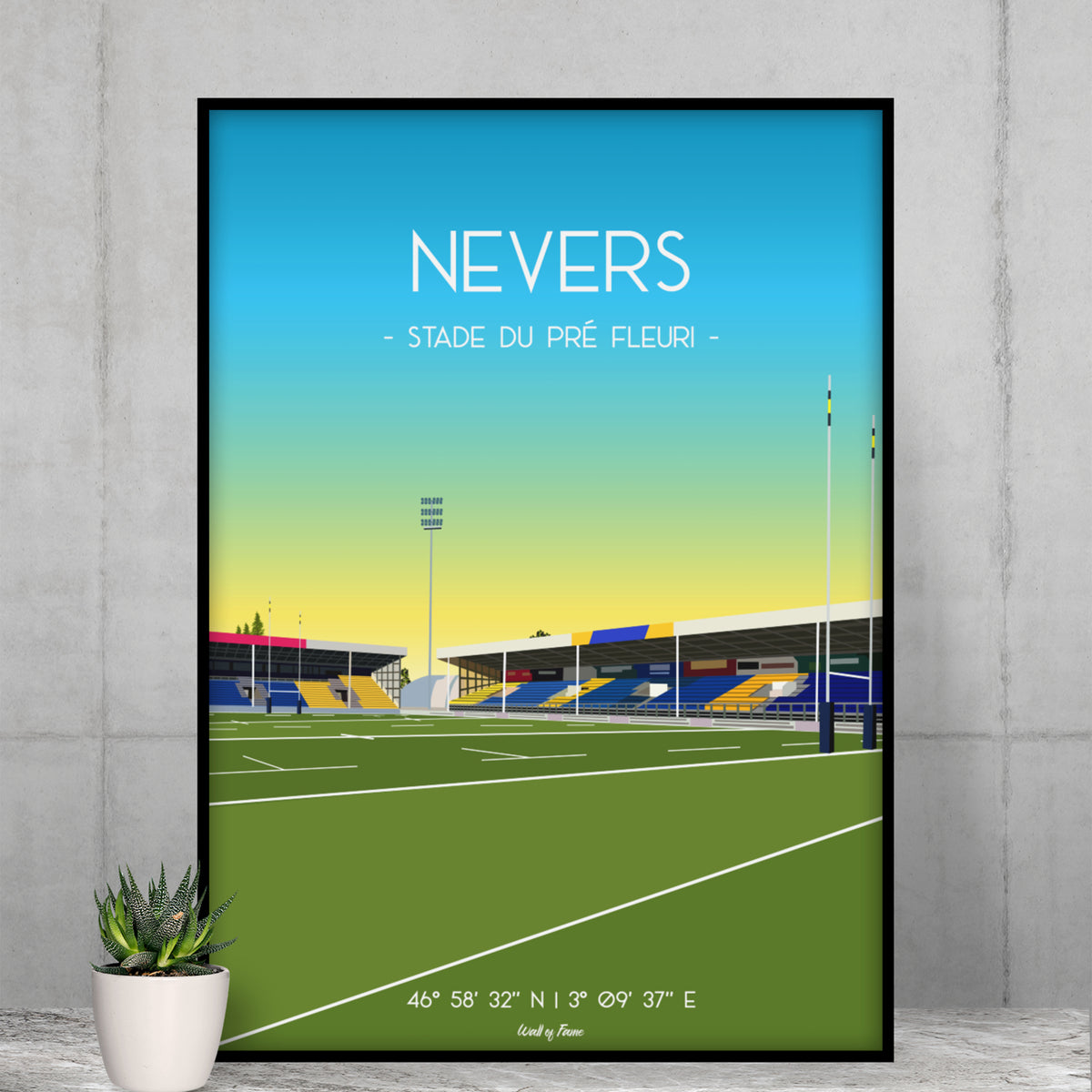 Poster Nevers - Stade du Pré Fleuri