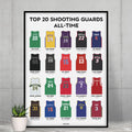 Top 20 Shooting Guards All Time. Poster – Premium Basketball Print