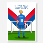 Affiche Football Enfant Personnalisée - Lyon