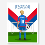 Affiche Football Enfant Personnalisée - Lyon