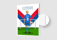 Affiche Football Enfant Personnalisée - Lyon