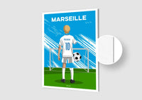 Affiche Football Enfant Personnalisée - Marseille