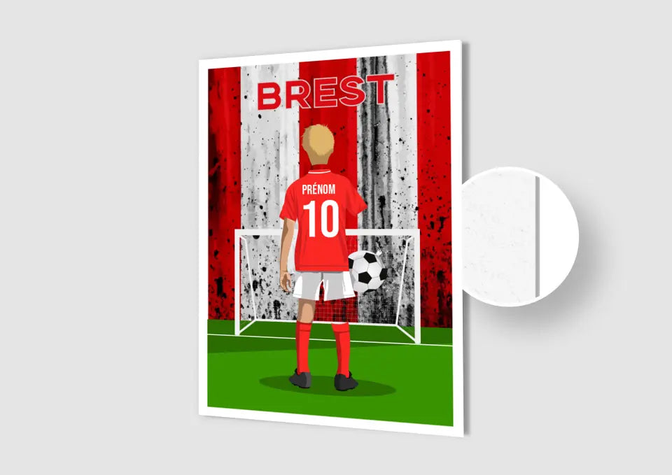 Affiche Football Enfant Personnalisée - Brest