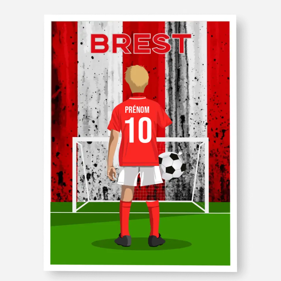 Affiche Football Enfant Personnalisée - Brest