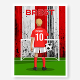 Affiche Football Enfant Personnalisée - Brest