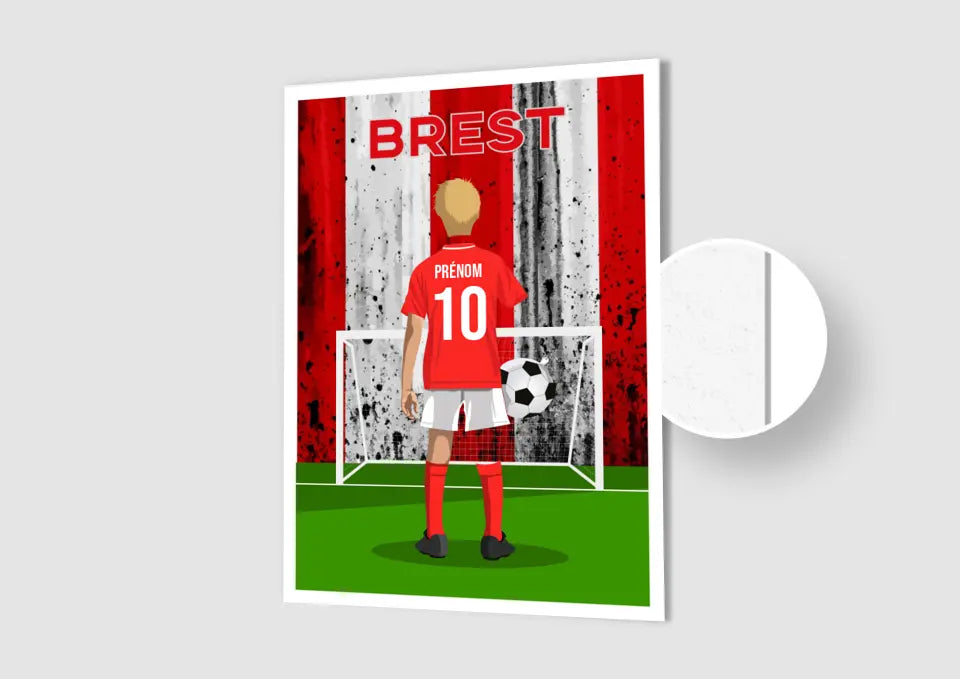 Affiche Football Enfant Personnalisée - Brest