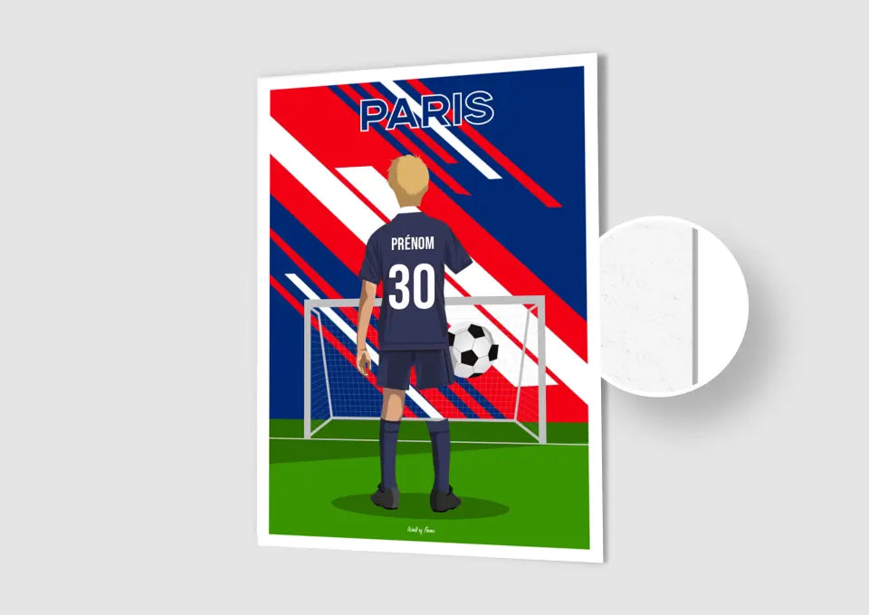 Affiche Football Enfant Personnalisée - Paris