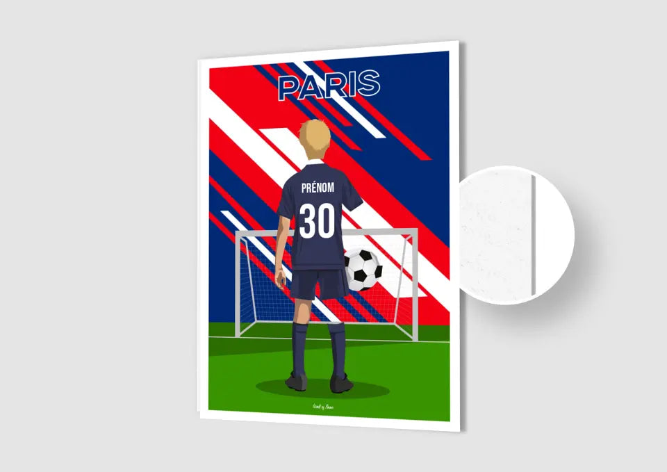 Affiche Football Enfant Personnalisée - Paris