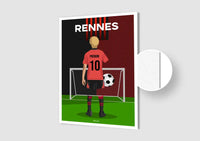 Affiche Football Enfant Personnalisée - Rennes