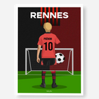 Affiche Football Enfant Personnalisée - Rennes