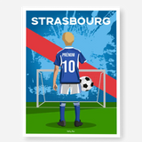 Affiche Football Enfant Personnalisée - Strasbourg