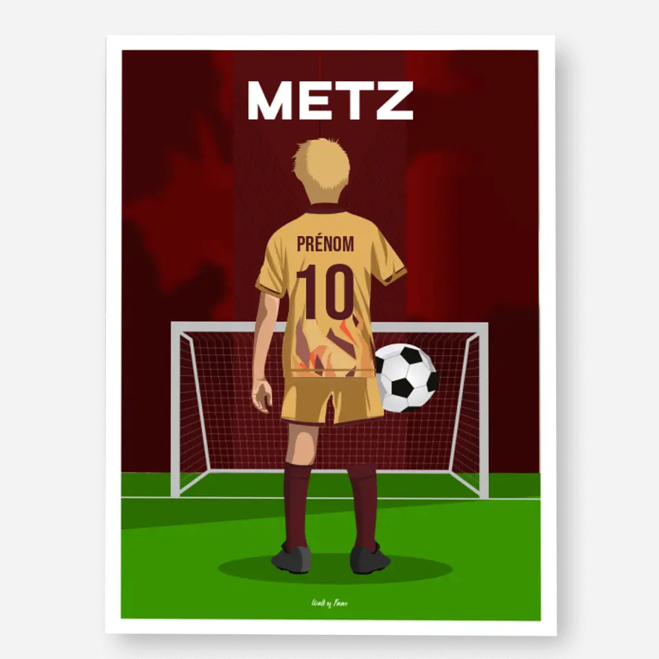 Affiche Football Enfant Personnalisée - Metz
