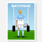 Affiche Rugby Enfant Personnalisée - Bayonne