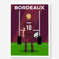 Affiche Rugby Enfant Personnalisée - Bordeaux