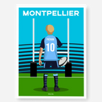 Affiche Rugby Enfant Personnalisée - Montpellier