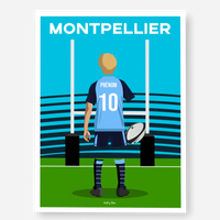 Affiche Rugby Enfant Personnalisée - Montpellier