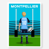 Affiche Rugby Enfant Personnalisée - Montpellier