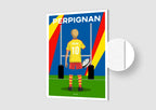 Affiche Rugby Enfant Personnalisée - Perpignan