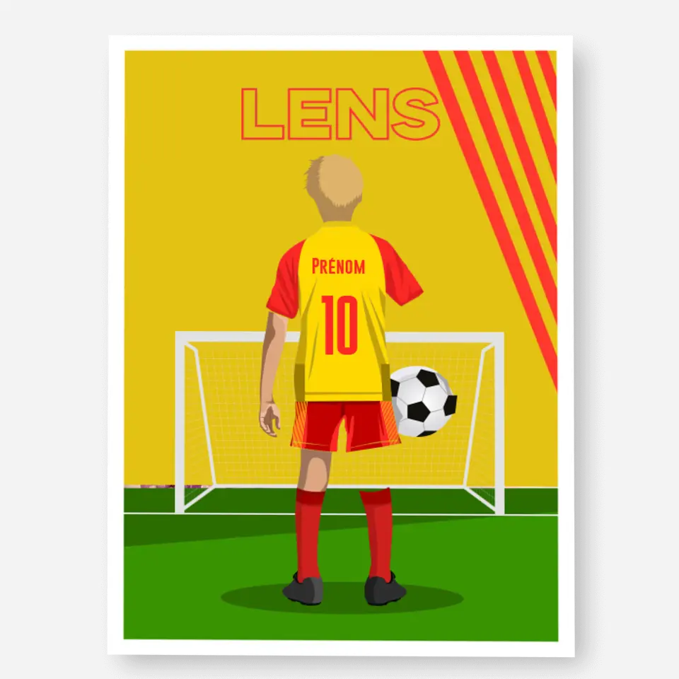 Affiche Football Enfant Personnalisée - Lens