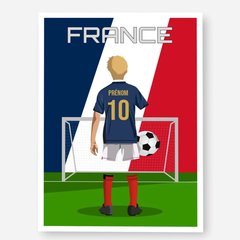 Affiche Football Enfant Personnalisée - France f