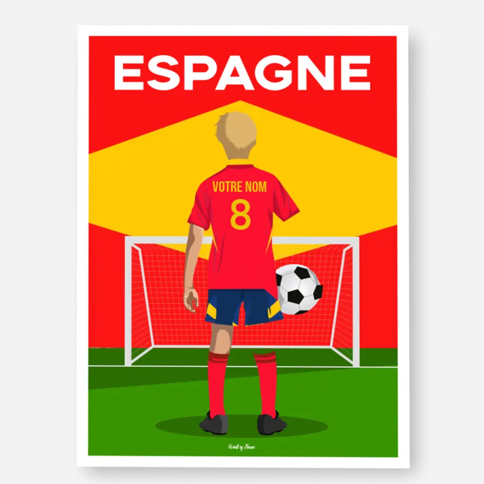 Affiche Football Espagne Personnalisée