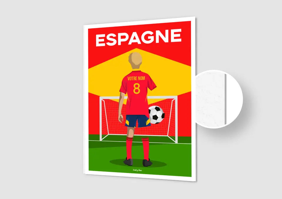 Affiche Football Espagne Personnalisée