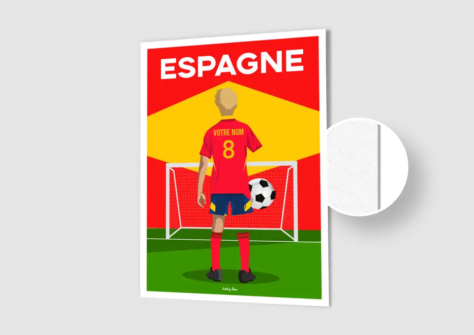 Affiche Football Espagne Personnalisée