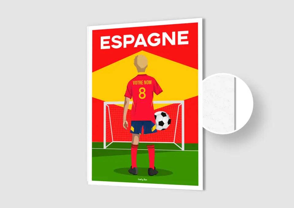 Affiche Football Espagne Personnalisée