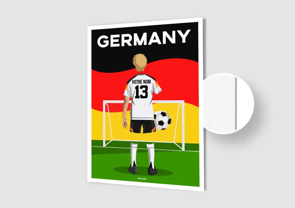 Affiche Football Allemagne Personnalisée