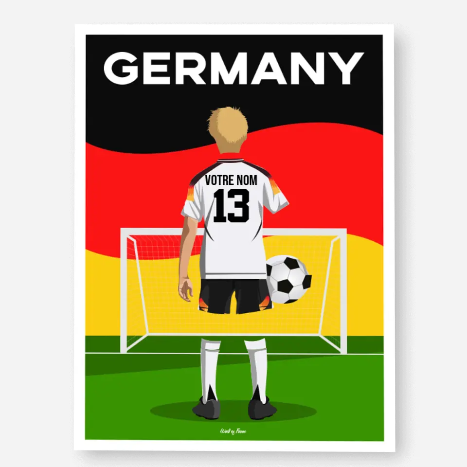 Affiche Football Allemagne Personnalisée