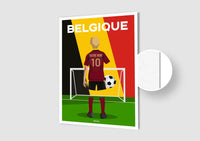 Affiche Football Belgique Euro 2024 Personnalisée