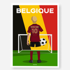 Affiche Football Belgique Personnalisée