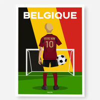 Affiche Football Belgique Personnalisée