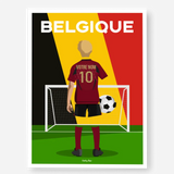 Affiche Football Belgique Personnalisée