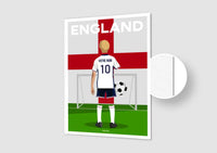 Affiche Football Angleterre Euro 2024 Personnalisée