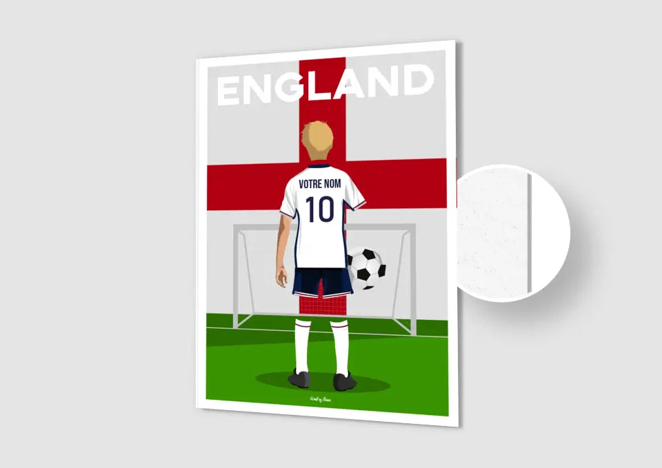 Affiche Football Angleterre Personnalisée