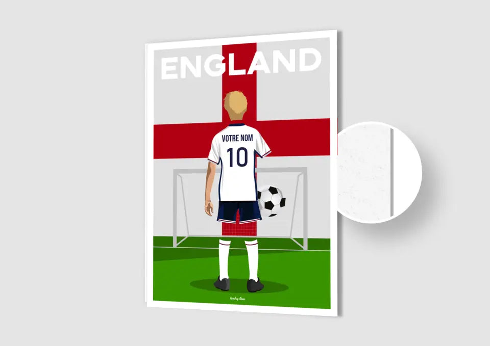 Affiche Football Angleterre Personnalisée