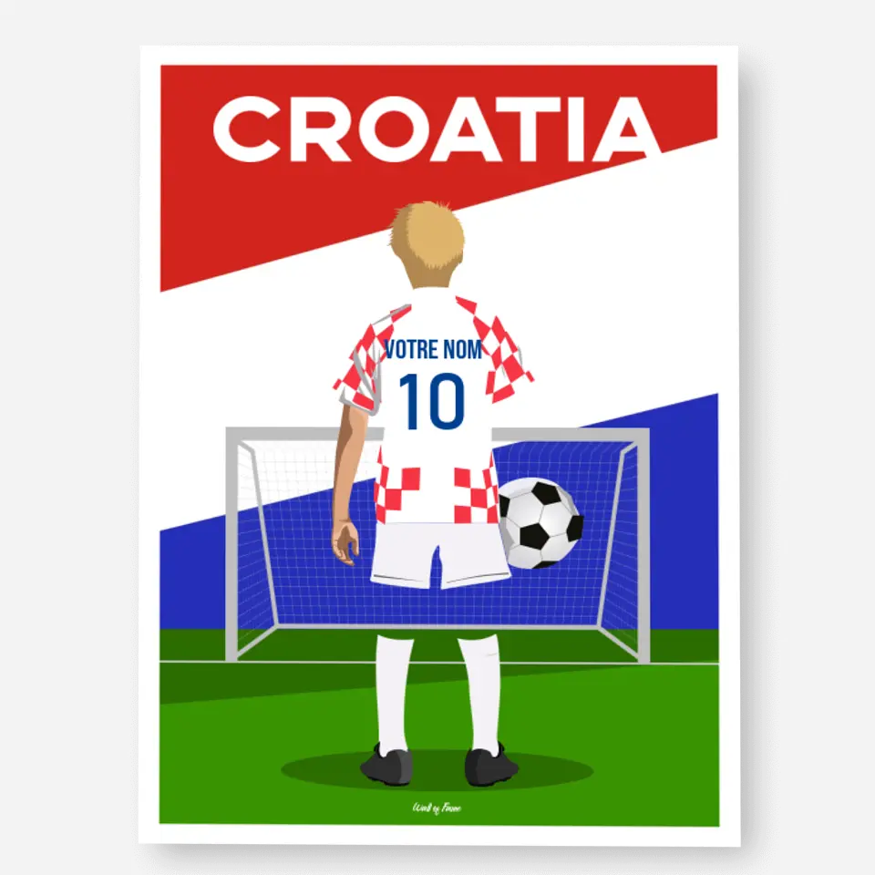 Affiche Football Croatie Personnalisée