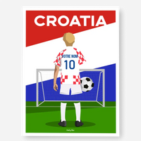 Affiche Football Croatie Personnalisée