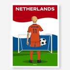 Affiche Football Pays-Bas Personnalisée